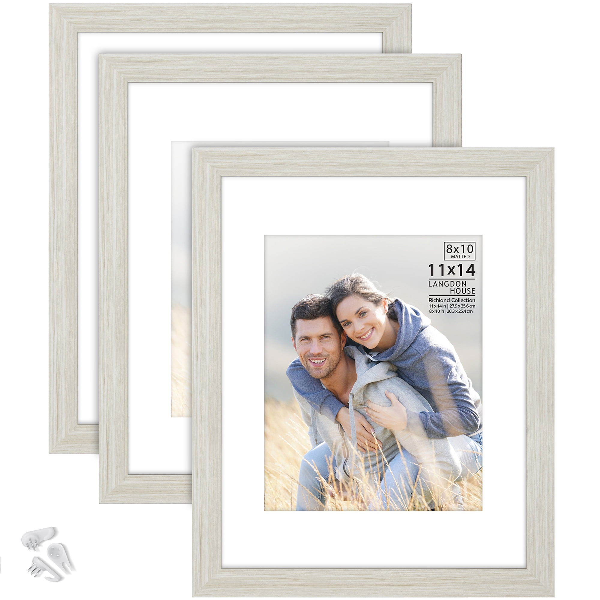 Langdon House 4x6 Picture Frames White, 6 Pack Wall M Contemporary Frame Set 