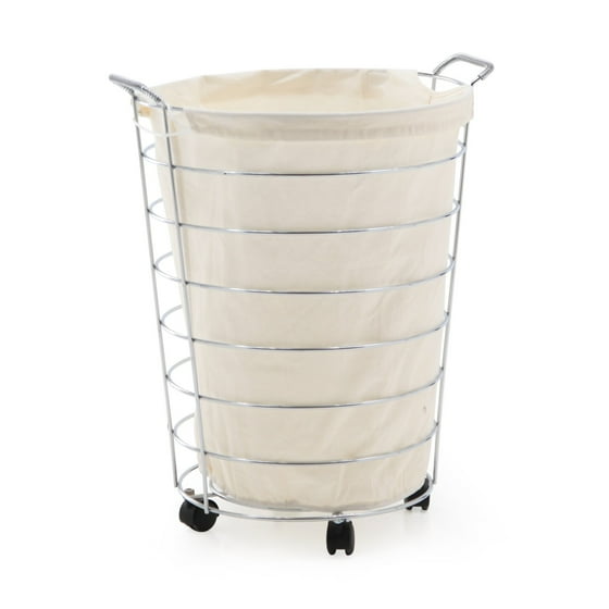 Neu Home Rolling Laundry Basket with Liner