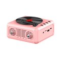 thumbnail image 1 of DEBGFS Radio FM Portable Haut-Parleur Intégré Lecteur CD Rétro Haut-Parleur Compatible Bluetooth, Rose, 1 of 5