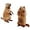 2 Pcs, variant on Realistic Groundhog Figurine Groundhog Model Plastic Groundhog Wild Animal Figurine for Collection Desktop Decoration, Pack of 2