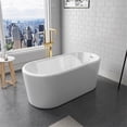 thumbnail image 6 of Vinnova Caserta 59" x 27.6" Oval Acrylic Freestanding Soaking Bathtub in White, 6 of 8