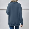 thumbnail image 4 of Sweat à Manches Longues Thermique pour Femmes avec Col en V Couleurs Unies, 4 of 4