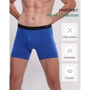 INNERSY Mens Boxer Briefs Cotton Stretchy Underwear 7 Pack for a Week(L,Rainbow Colors)