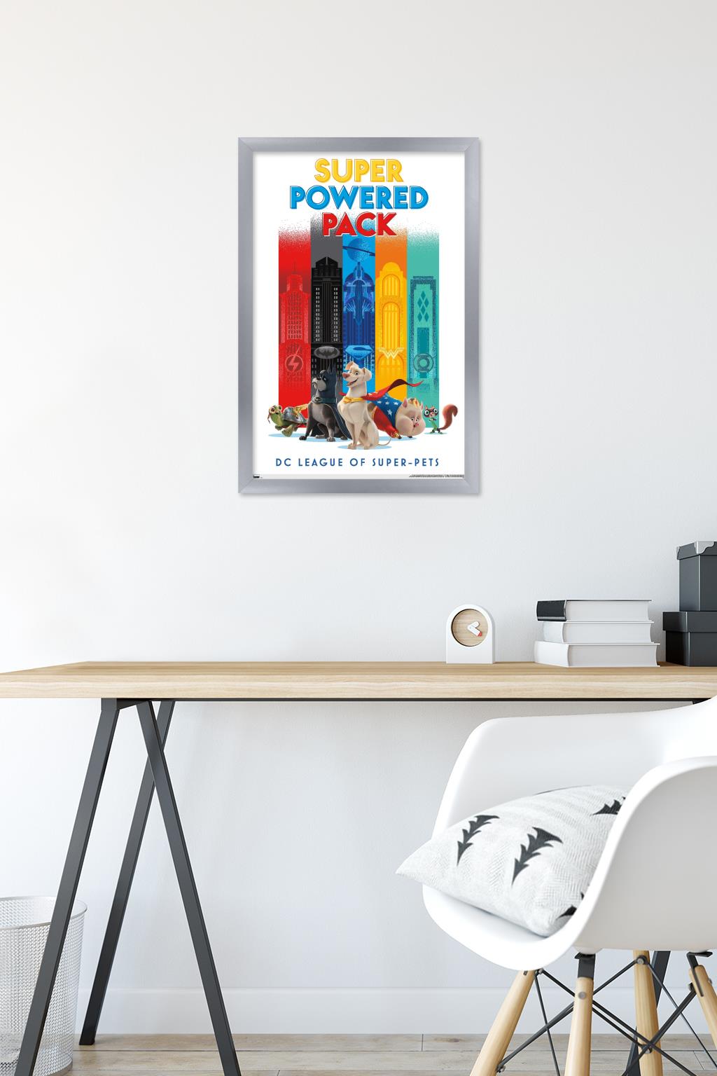 DC League of Super-Pets - Skyline Wall Poster, 14.725" x 22.375" Framed