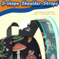 thumbnail image 5 of Mushroom and Moon Black Pattern 17" School Backpacks for Teens,Waterproof Oxford Fabric,S-Shape Padded Straps for School,Travel,Hiking,Camping, 5 of 6