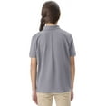 thumbnail image 4 of Classroom School Uniforms Big Kid Short Sleeve Pique Polo CR832Y, XL, Heather Gray, 4 of 6