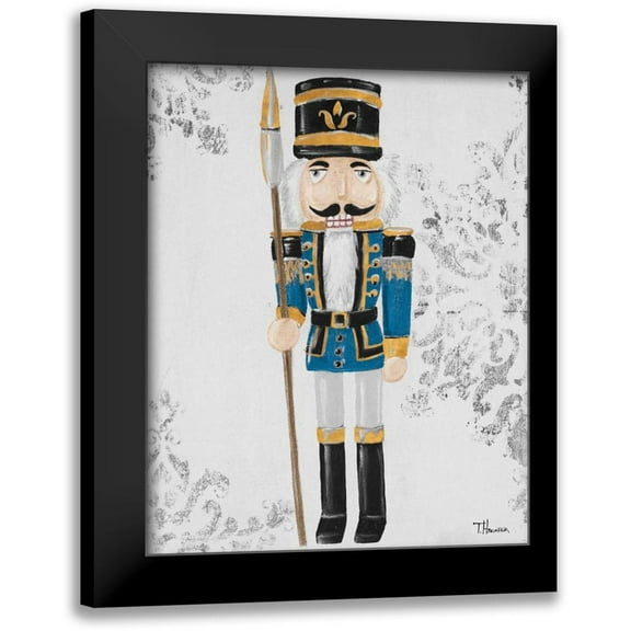 Hakimipour, Tiffany 12x14 Black Modern Framed Museum Art Print Titled - Elegant Nutcracker I