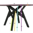 thumbnail image 6 of Armen Living Venus Polly 5-Piece Wood Dining Table and Chair Set in Black/Gray, 6 of 7