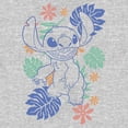 thumbnail image 2 of Men's Lilo & Stitch Colorful Tropical Flowers Sweatshirt Athletic Heather 3X Large, 2 of 4