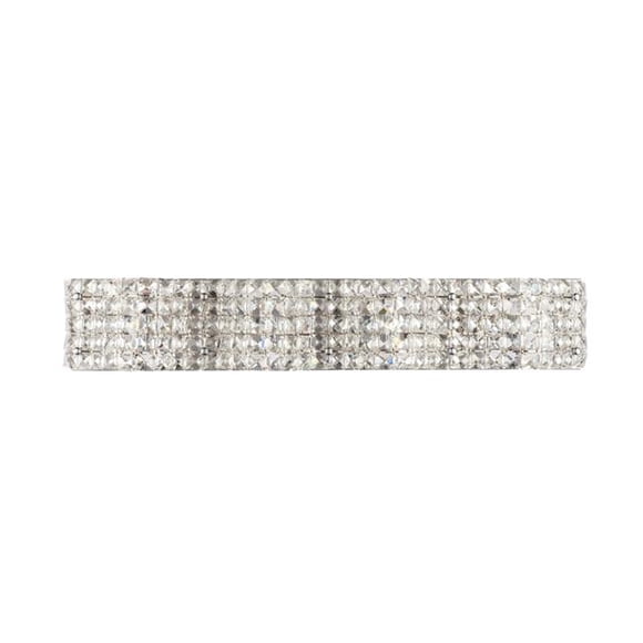 Living District Ollie 4 Light Chrome Clear Crystals Industrial Wall Sconce