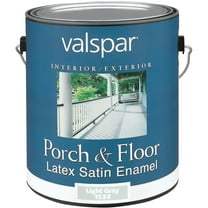 Valspar Porch & Floor Enamel - Self Priming, Durable, Satin, Latex - 1 Gal, Light Gray