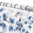 thumbnail image 6 of Shower Curtain 66"W x 72"L Thanksgiving Blue Maple Leaves Pumpkins Fabric Shower Curtains Set with Hooks Water Repellent Bathroom Curtains Machine Washable Bathroom Accessories, 6 of 6