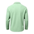 thumbnail image 6 of Hearthz Mens Big and Tall Polo Shirts Mint Green Quick Dry Cotton Long Sleeve Shirt Men Moisture Wicking Athletic Workout Golf Polo Shirts for Men, 6 of 6