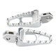 thumbnail image 4 of 2 reposapiés antideslizantes para motocicleta Yamaha Trasero plateado, 4 of 8