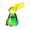 Green, variant on WYZCTTD Crystal Rabbit Figurine, Cute Bunny Statue Miniature Collectible, Elegant Home Office Tabletop Accent Decorative Easter Gift