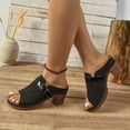 thumbnail image 5 of Mostsola Heeled Sandals for Women 2025 Open Toe Slippers Block Heel Pumps Shoes Casual Slides, 5 of 9