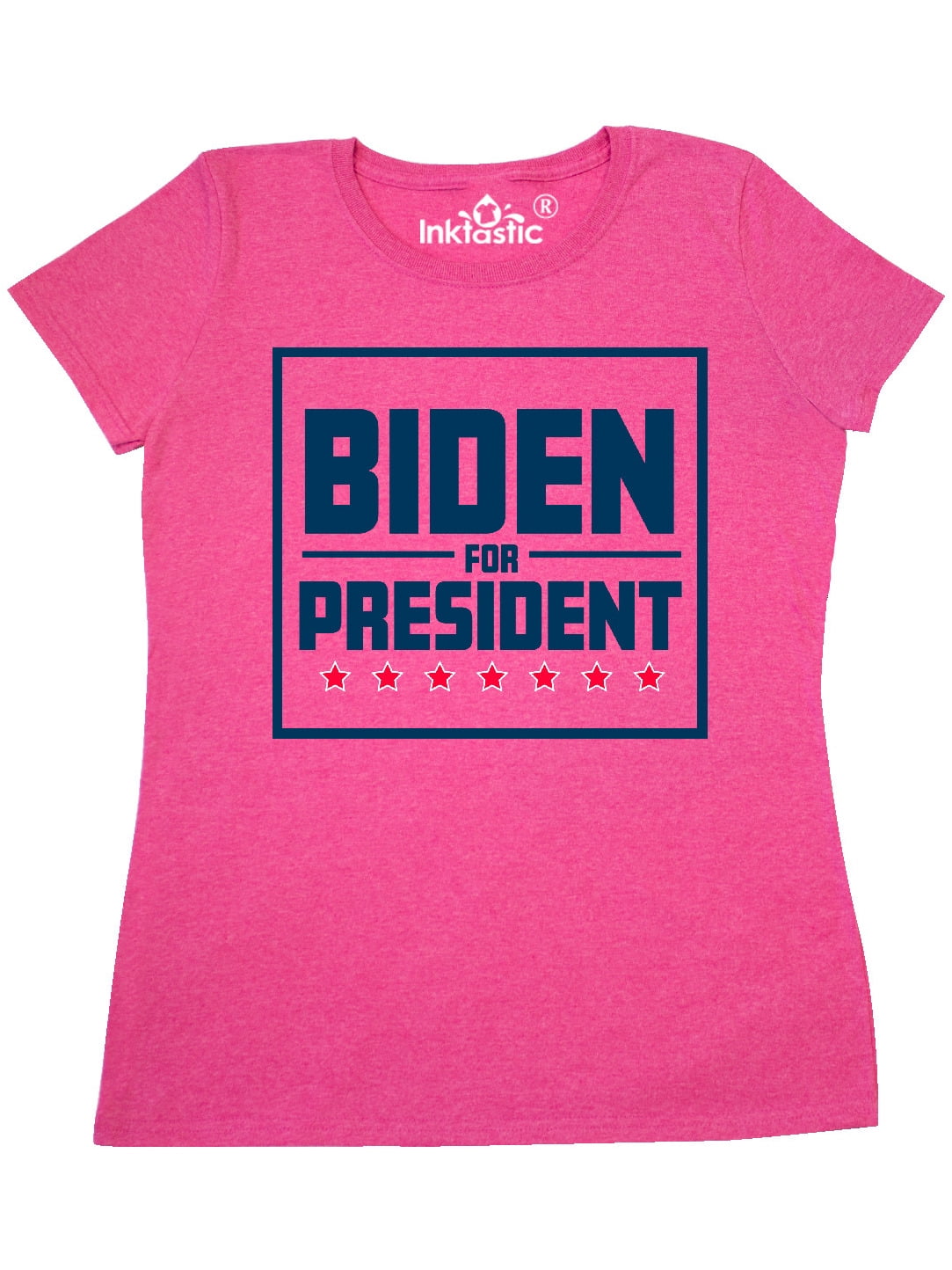 INKtastic - Biden for President 2020 with Red Stars Women's T-Shirt ...
