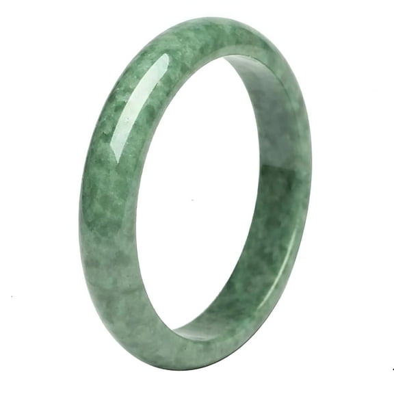 DESIGNICE Natural Green Jade Gems Bangle Bracelet