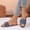 Navy, variant on Eltusu Women Flat Slide Sandals, Slip On Open Toe Casual PU Summer Shoes Black Size 9