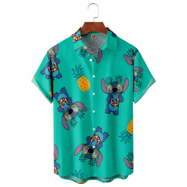 Disney Lilo And Stitch Hawaiian Shirt, Tropical Stitch Lilo Men Shirt ...