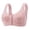 Pink, variant on Front Closure Bras for Older Women Plus Size Floral Print Comfortable Wide Strap Wireless Bralettes Everyday Bra