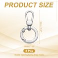 thumbnail image 2 of 2Pack Swivel Clasp Clip, Spring Snap Hooks Keychain Key Ring, Matte Drak Silver, 2 of 7