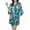 Teal Green, variant on Womens Short Floral Silk Kimono Robes, Sizes 2 to 18, Bride and Bridesmaid Robes Set, Lightweight Robe