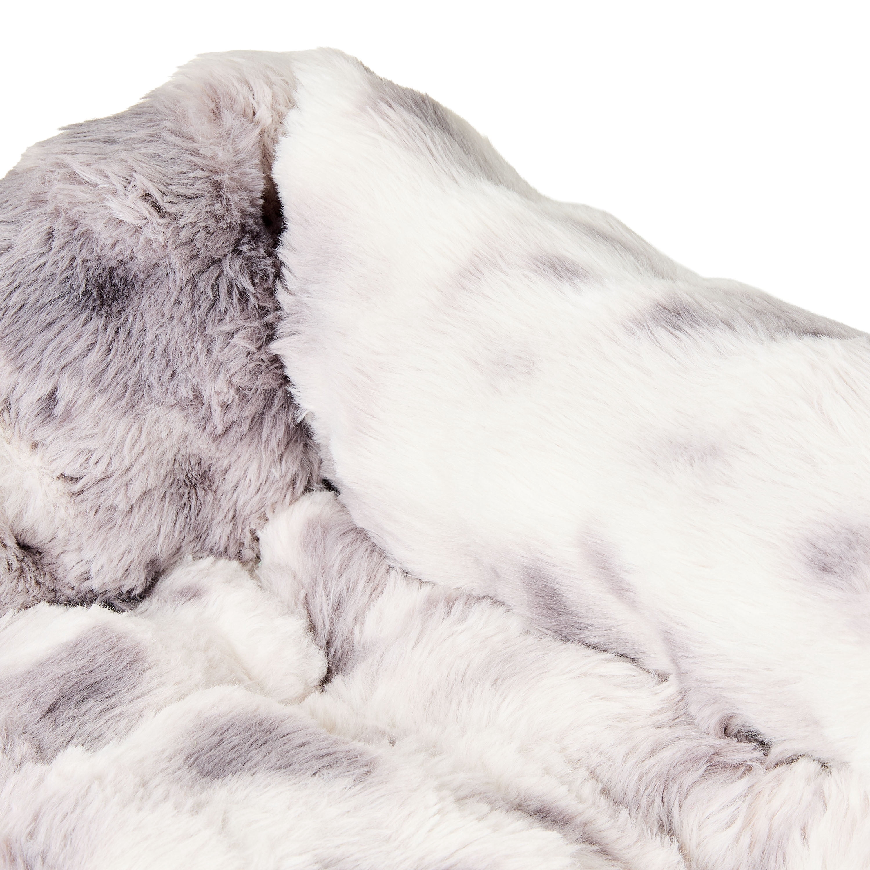 Vibrant Life Small Bubble Faux Fur Orthopedic Cuddler Pet Bed, Black and White, 22" x 15"