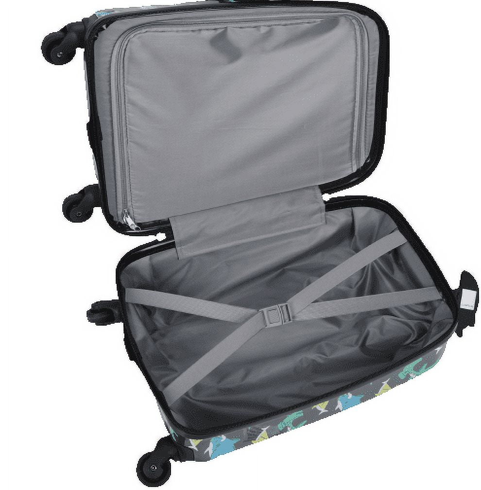 CRCKT 21-inch Jawsome Hardside Carry-On Kids Luggage With Luggage Tag, Black Shark Print