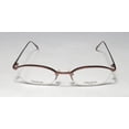 thumbnail image 3 of NEW VERA WANG LUXE MIREILLE 2 WOMENS/LADIES DESIGNER HALF-RIM TITANIUM CHOCOLATE FRAME DEMO LENSES 49-18-135 EYEGLASSES/EYEWEAR, 3 of 9
