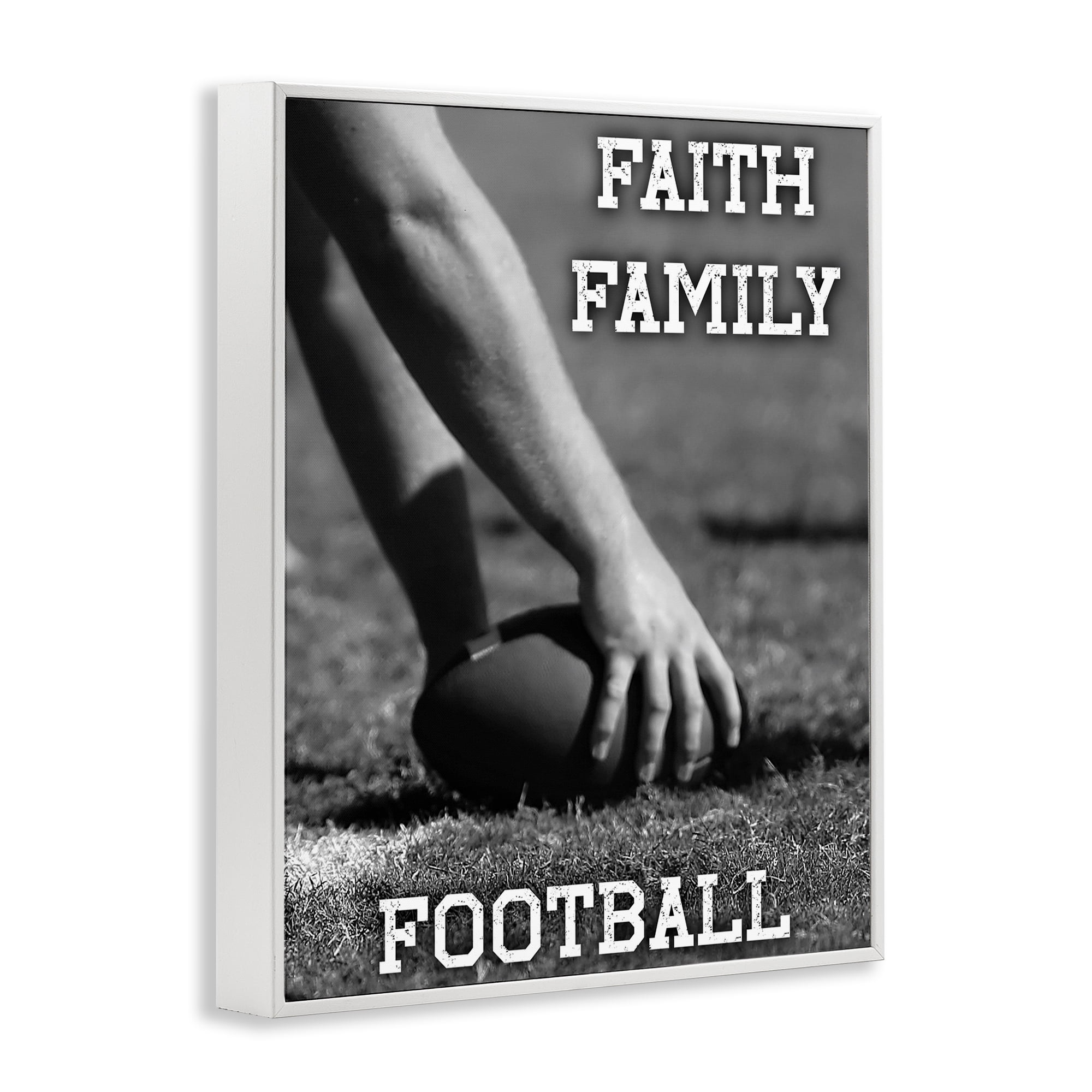 Stupell Industries Faith Family Football Hike White Framed Giclee Art, design by Marcus Prime