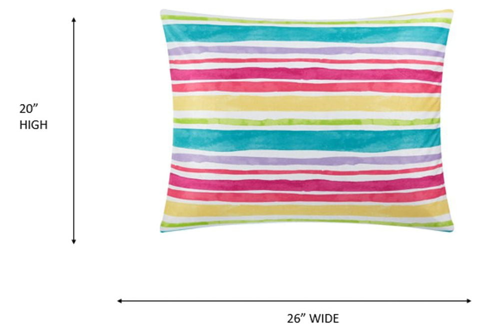 Your Zone Rainbow Soft Mink Bed Pillow, 20" x 26"