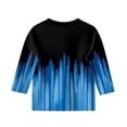 thumbnail image 3 of Grblisyd Girls Casual 3/4 Sleeve T Shirts Kids Floral Print Crewneck Tops Fashion Tees, 3 of 4