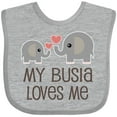 thumbnail image 3 of Inktastic My Busia Loves Me Childs Boys or Girls Baby Bib, 3 of 4