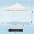 thumbnail image 3 of 10x10ft Pop Up Canopy, Heavy Duty Instant Tent with Wheeled Carry Bag, All Season Commercial Sun Shelter, Portable Canopy Shelter for Patio, Backyard, Bench, Garden, 3 of 6