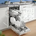 thumbnail image 2 of Midea Built-In Dishwasher, 8 Place Settings, 6 Wash Programs, Steel Tub, Heated Dry, E-Star, White, 2 of 11