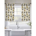 thumbnail image 5 of Yellow Floral Sheer Curtains 54 Inch Length 2 Panels Set Window Treatments, Abstract Watercolor Flower Leaf Plant Rod Pocket Semi Curtains for Living Room/Bedroom/Kitchen Décor, 104"W x 54"L, 5 of 7