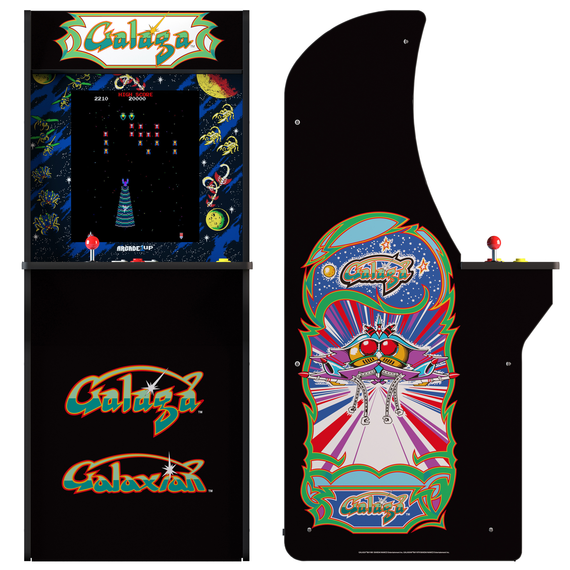 Galaga Arcade Machine with Riser, Arcade1UP - image 4 of 4