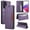 Purple, variant on Allytechgroup Flip Case for Samsung Galaxy A53 5G with Credit Card Slot, PU Leather Wallet Phone Case with Stand Slim Lightweight Shockproof Back Cover Bumper for Samsung Galaxy A53 5G, Black