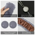 thumbnail image 2 of MesaSe 6 Piece Plush Car Accessories Set Plush Steering Wheel Cover Soft Fuzz Handbrake Gear Shift Cover Bling Mirror Ornament, 2 of 8