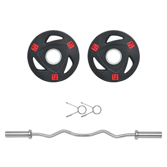 FlexWave 2-Inch Olympic Cast Iron Weight Plates,Multiple Sizes & Set Options, for Strength Training & Weightlifting