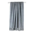 thumbnail image 2 of Contemporary Home Living Denim Blue Soft Rectangular Chenille Polyester Decorative Throw 50" x 60", 2 of 3