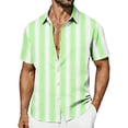 thumbnail image 2 of Men's Tropical Print Short Sleeve Button Down Shirt Lightweight Breathable Casual Beachwear, 2 of 7