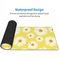 thumbnail image 2 of Yellow Daisy -Mouse Pad, Big Desk Mat, Extended Gaming Mouse Pad, Mouse Mat with Non-Slip Rubber Base ＆ Stitched, 31.5 X 11.8 in Large Desk Pad for Keyboard, Mouse, Home and Office, 2 of 5