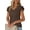 Coffee, variant on Women's Summer Basic Tops Trendy Casual Ruffle Short Sleeve V Neck Plain T Shirts Blouses