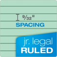 thumbnail image 4 of TOPS Prism Plus 100% Recyc Legal Pad, 5 x 8 Inches, Perforated, Green, Narrow Rule, 50 Sheets per Pad, 12 Pads per, 4 of 5