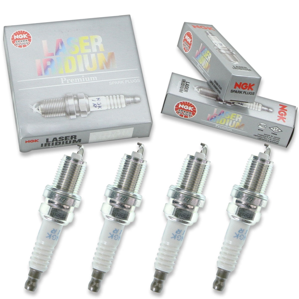4 pc NGK 1311 Laser Iridium Spark Plugs for 1822A068 4503 4701 IK16TT PK16TT Ignition Wire Secondary Fits select: 2015-2020 MITSUBISHI OUTLANDER SPORT, 2011-2013 MITSUBISHI OUTLANDER
