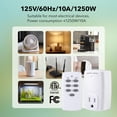 thumbnail image 4 of BN-LINK Mini Wireless Remote Control Outlet Switch Power Plug in for Household Appliances, Wireless Remote Light Switch, LED Light Bulbs, White (1 Re, 4 of 7
