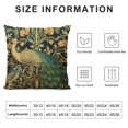 thumbnail image 5 of COMIO William Green Forest Animals Peacocks Fox Hare Morris Throw Pillow Covers Aesthetic Pillow For Bedroom Decorative Pillowcase Home Decor Cushion Case For Bed Sofa Couch, 5 of 5