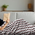 thumbnail image 3 of Guitar Soft Flannel Fleece Throw Blanket, Repeating Graphic Electric Guitars in Diagonal Order Rock Music Band Songs, Cozy Plush for Indoor and Outdoor Use, 70" x 90", Red Black White, by Ambesonne, 3 of 5
